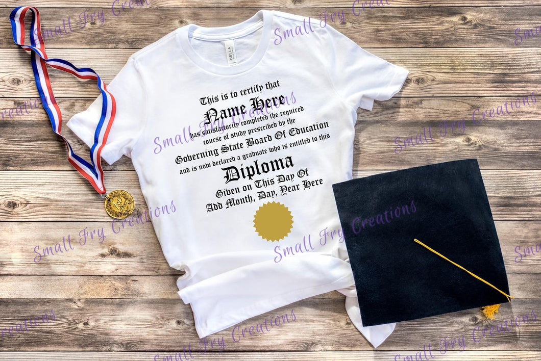 Graduation Diploma Shirt