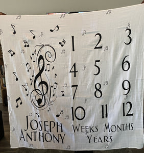 Musical Baby Milestone Blanket